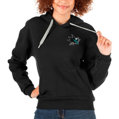 NHL San Jose Sharks Antigua Women's Victory Pullover Hoodie - Black