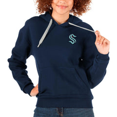 NHL Seattle Kraken Antigua Women's Victory Pullover Hoodie - Navy