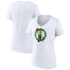 Boston Celtics Women's Logo V-Neck T-Shirt White