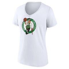 Boston Celtics Women's Logo V-Neck T-Shirt White
