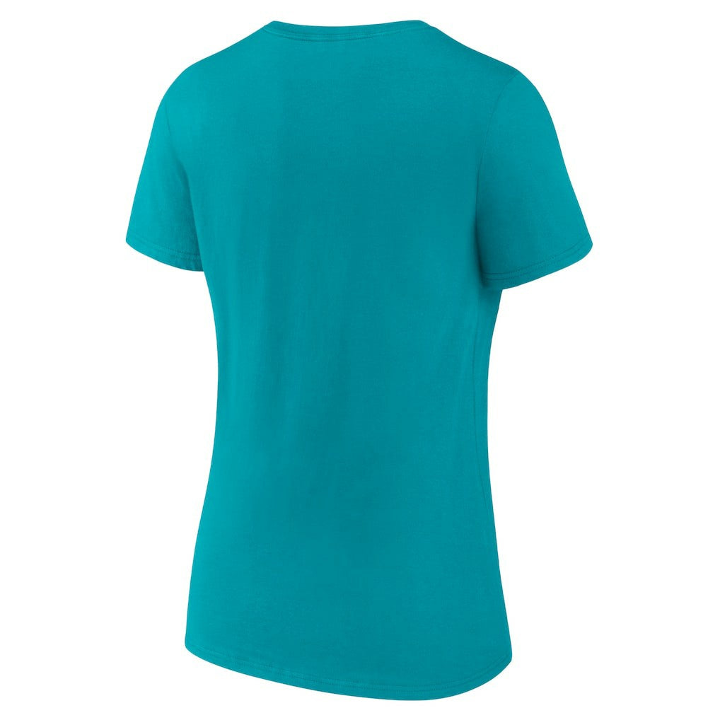 Charlotte Hornets Women's Logo V-Neck T-Shirt Aqua
