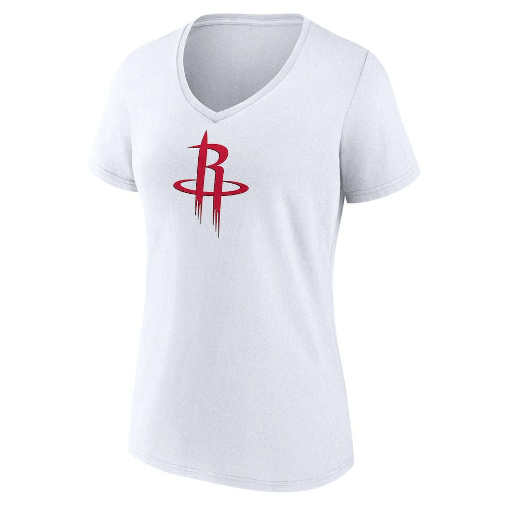Houston Rockets Women's Logo V-Neck T-Shirt White
