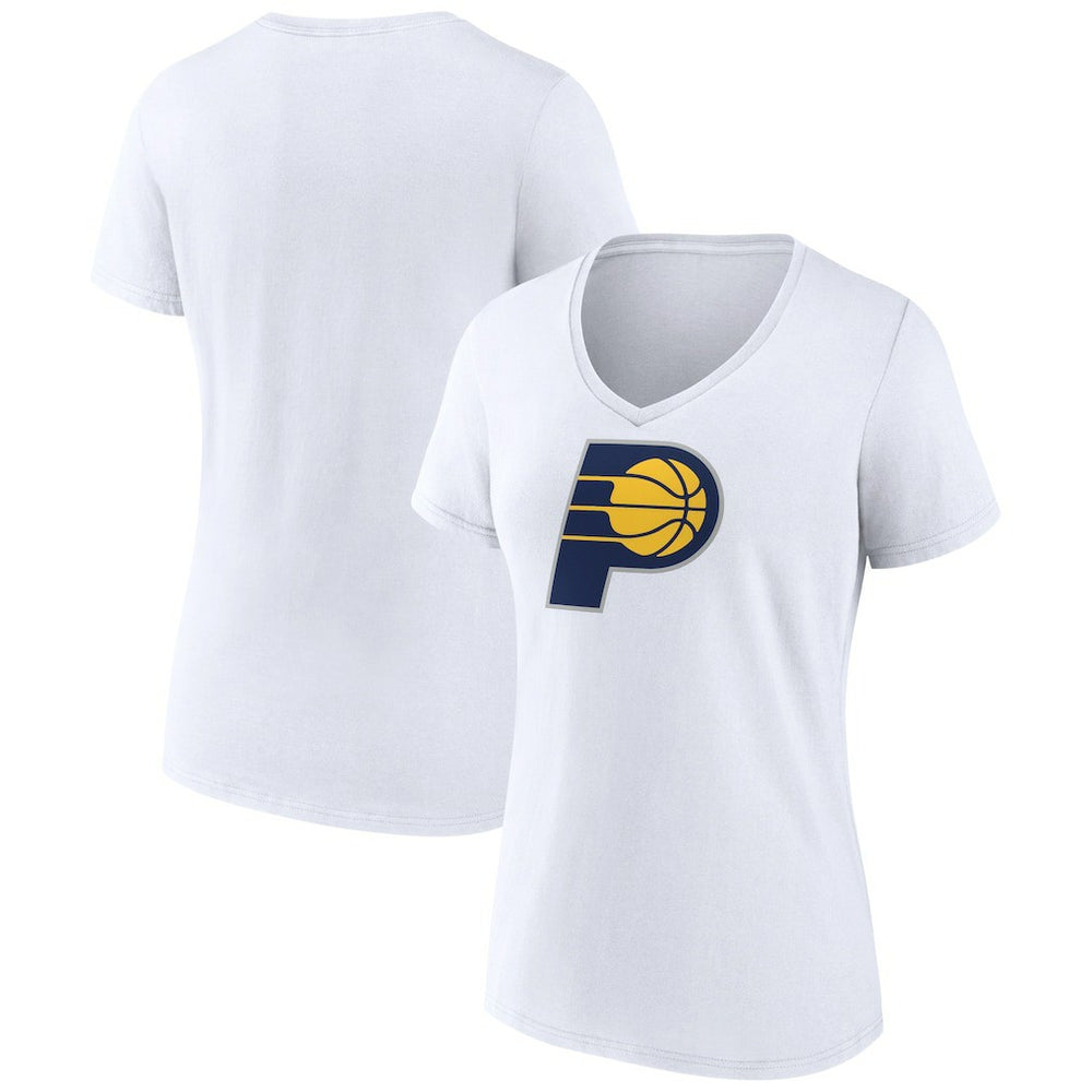 Indiana Pacers Women's Logo V-Neck T-Shirt White