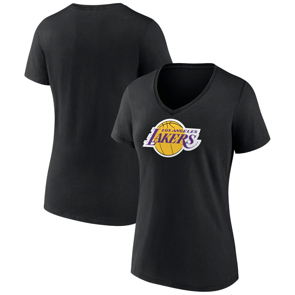 Los Angeles Lakers Women's Logo V-Neck T-Shirt Black