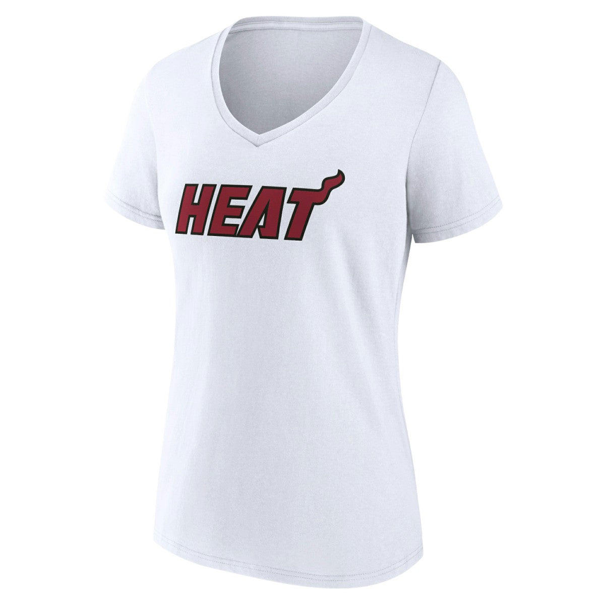 Miami Heat Women's Wordmark V-Neck T-Shirt White