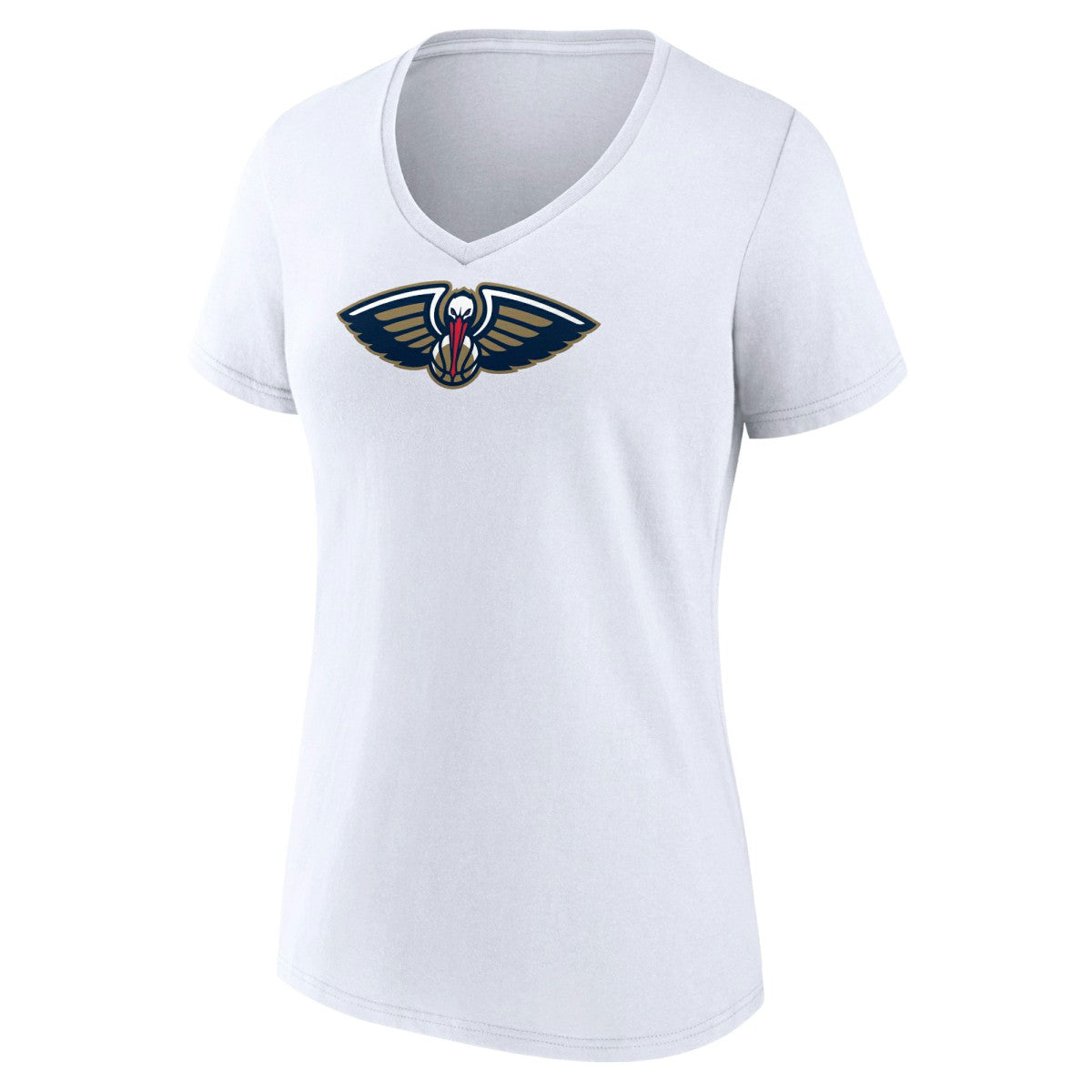New Orleans Pelicans Women's Logo V-Neck T-Shirt White