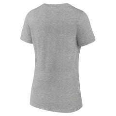 New York Knicks Women's Logo V-Neck T-Shirt Gray