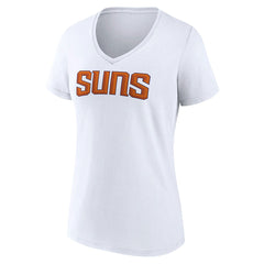 Phoenix Suns Women's Wordmark V-Neck T-Shirt White