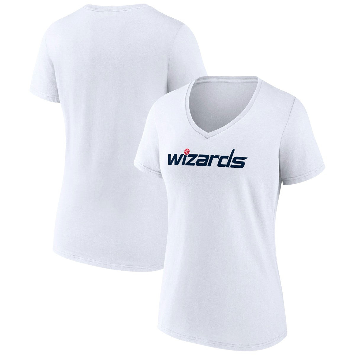 Washington Wizards Women's Wordmark V-Neck T-Shirt White