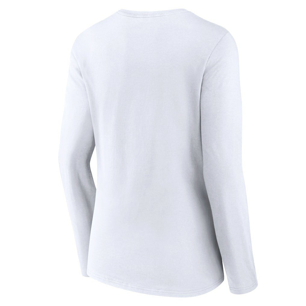Houston Rockets Women's Logo Long Sleeve V-Neck T-Shirt White