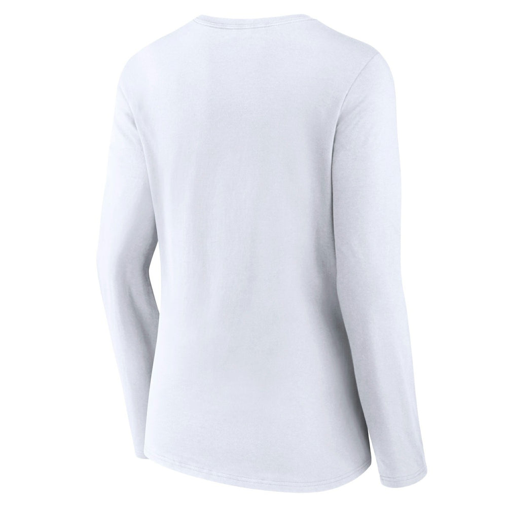 San Antonio Spurs Women's Logo Long Sleeve V-Neck T-Shirt White