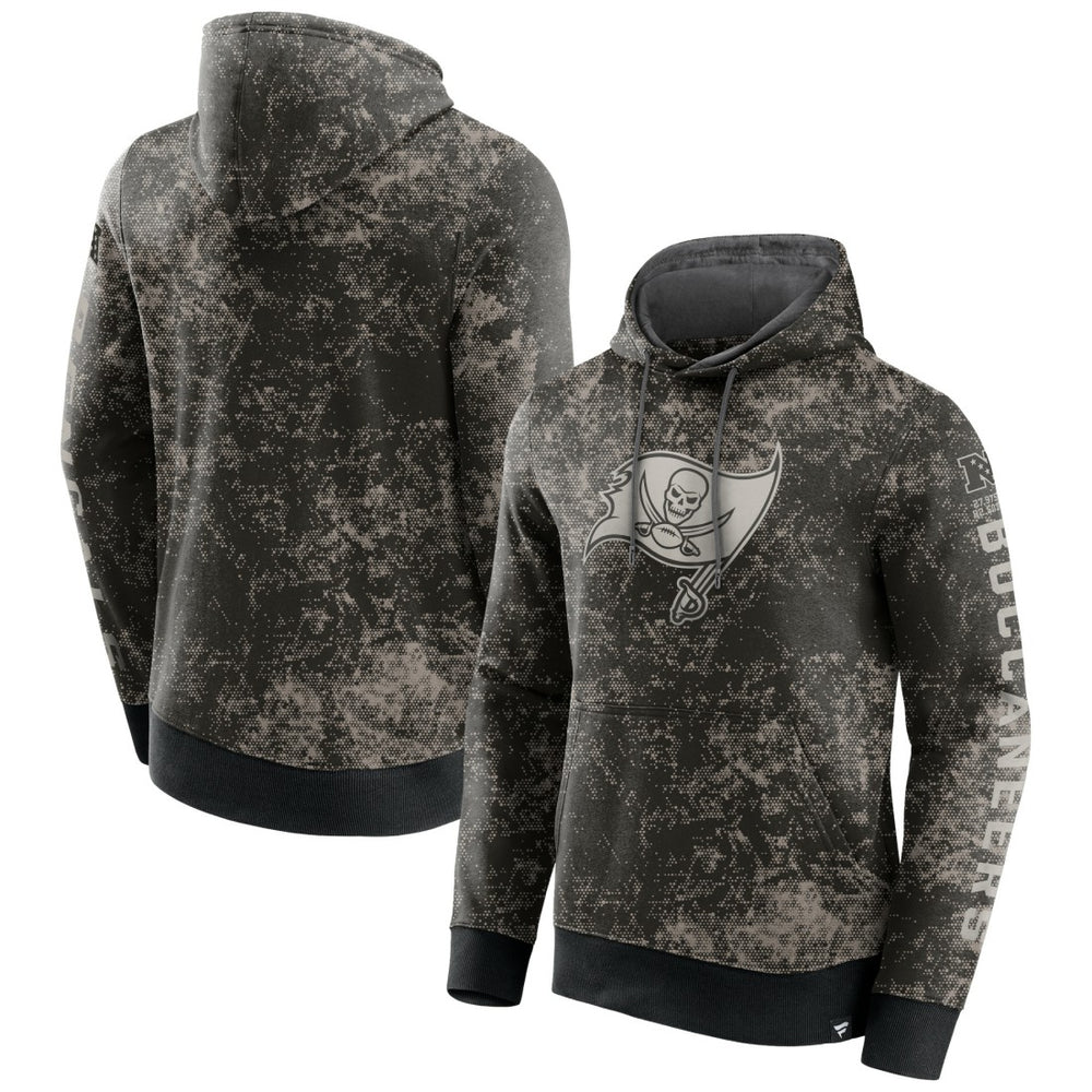 Tampa Bay Buccaneers Blackout Tonal Pullover Hoodie Black/Gray