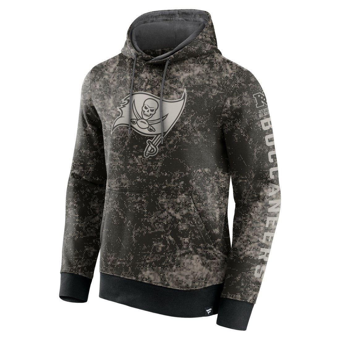 Tampa Bay Buccaneers Blackout Tonal Pullover Hoodie Black/Gray