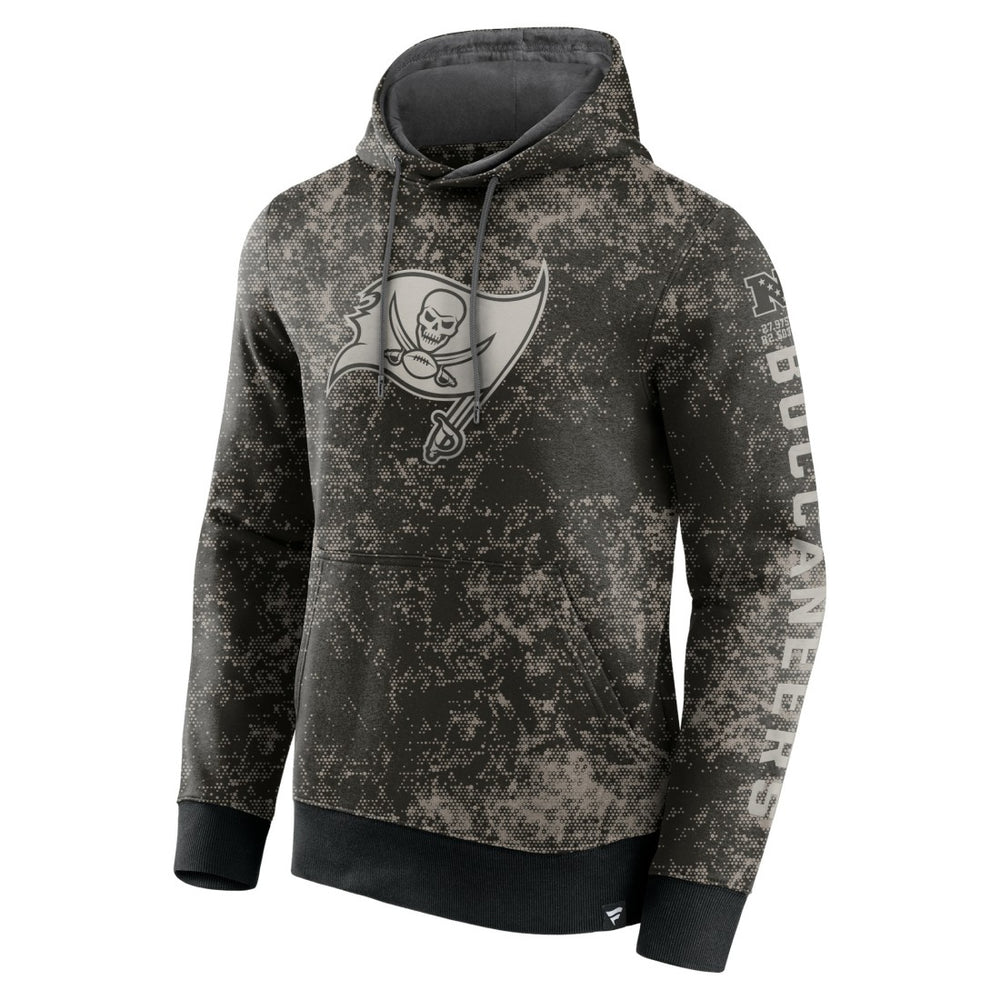 Tampa Bay Buccaneers Blackout Tonal Pullover Hoodie Black/Gray