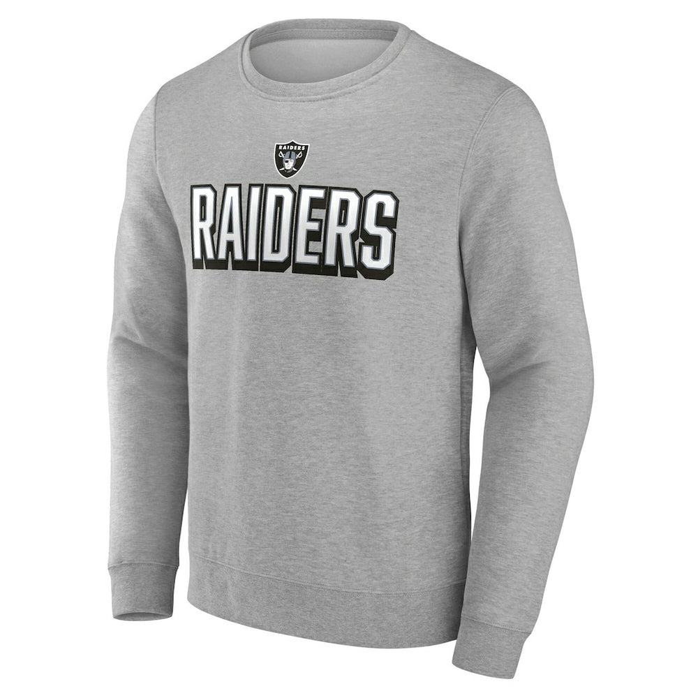 Las Vegas Raiders Bold Move Pullover Sweatshirt Heather Gray