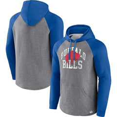 Buffalo Bills Favorite Arch Raglan Pullover Hoodie Heather Gray