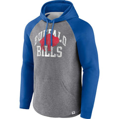 Buffalo Bills Favorite Arch Raglan Pullover Hoodie Heather Gray