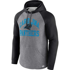 Carolina Panthers Favorite Arch Raglan Pullover Hoodie Heather Gray