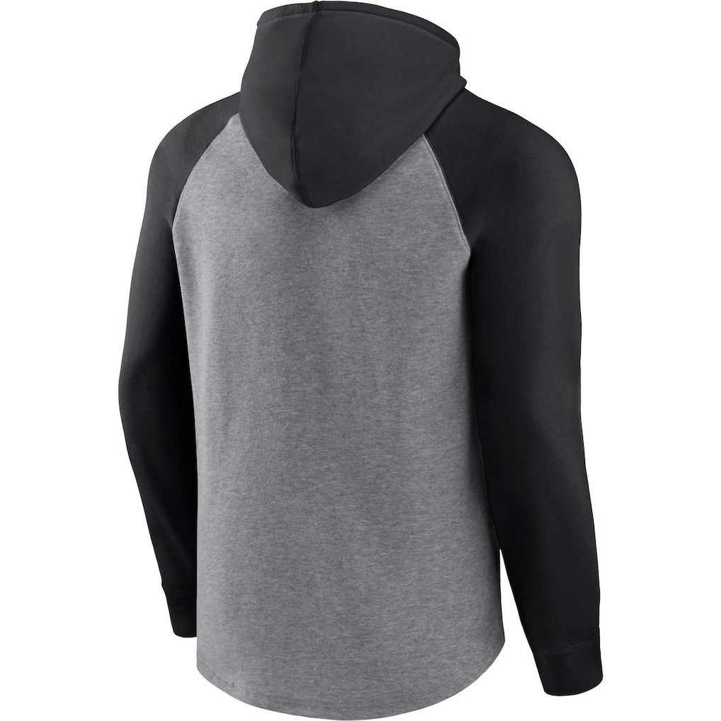 Carolina Panthers Favorite Arch Raglan Pullover Hoodie Heather Gray
