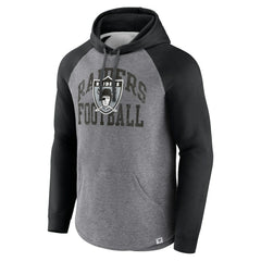 Las Vegas Raiders Favorite Arch Raglan Pullover Hoodie Heather Gray