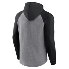Las Vegas Raiders Favorite Arch Raglan Pullover Hoodie Heather Gray