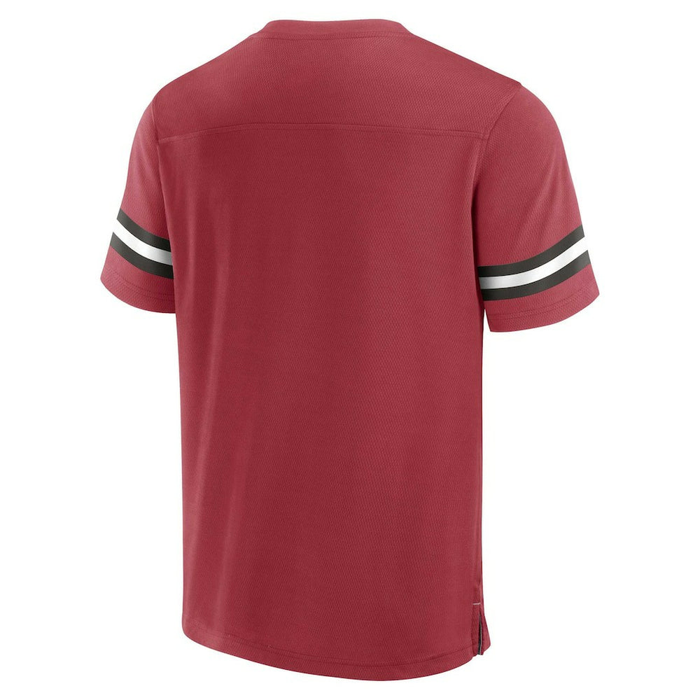 Arizona Cardinals Jersey Tackle V-Neck T-Shirt Cardinal