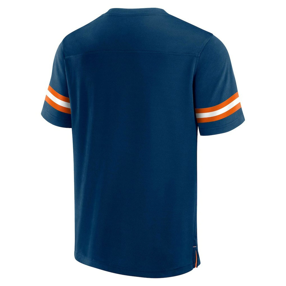 Chicago Bears Jersey Tackle V-Neck T-Shirt Navy