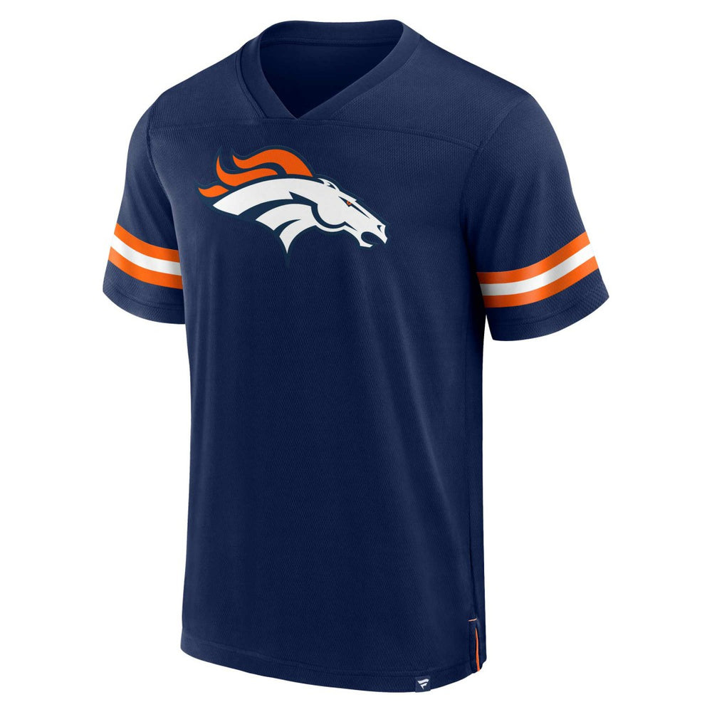 Denver Broncos Jersey Tackle V-Neck T-Shirt Navy