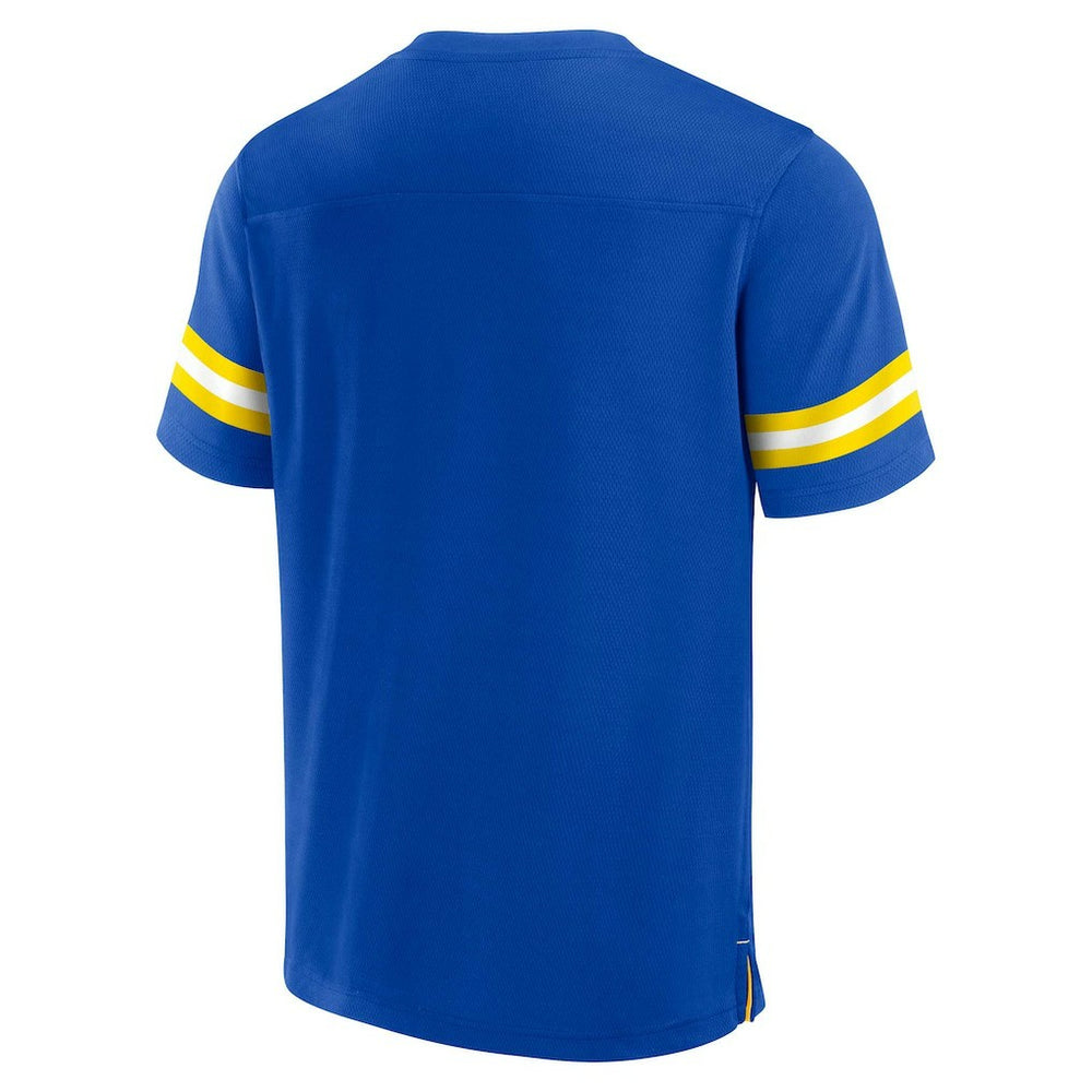 Los Angeles Rams Jersey Tackle V-Neck T-Shirt Royal