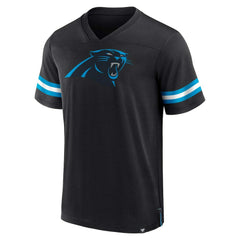 Carolina Panthers Jersey Tackle V-Neck T-Shirt Black