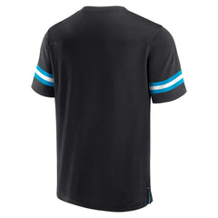 Carolina Panthers Jersey Tackle V-Neck T-Shirt Black