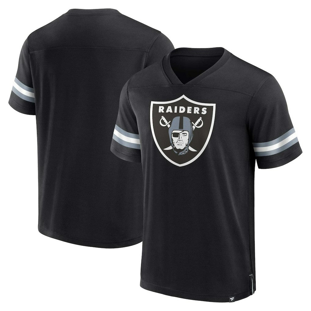 Las Vegas Raiders Jersey Tackle V-Neck T-Shirt Black