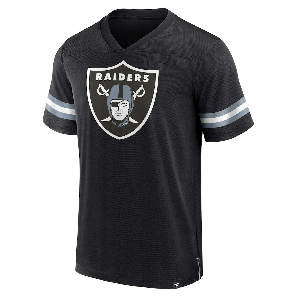 Las Vegas Raiders Jersey Tackle V-Neck T-Shirt Black