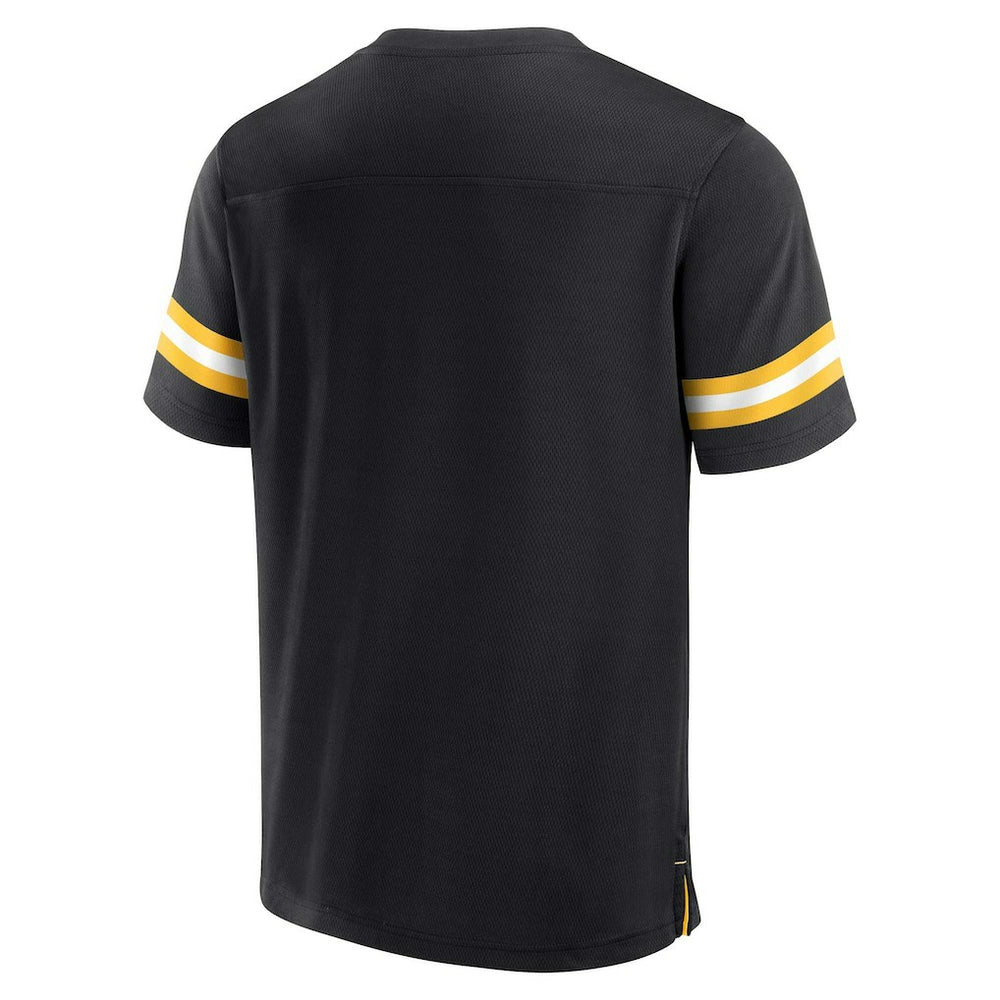 Pittsburgh Steelers Jersey Tackle V-Neck T-Shirt Black