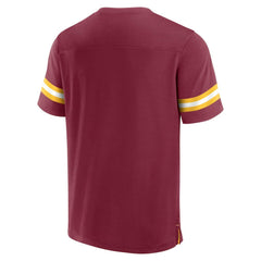 Washington Commanders Jersey Tackle V-Neck T-Shirt Burgundy