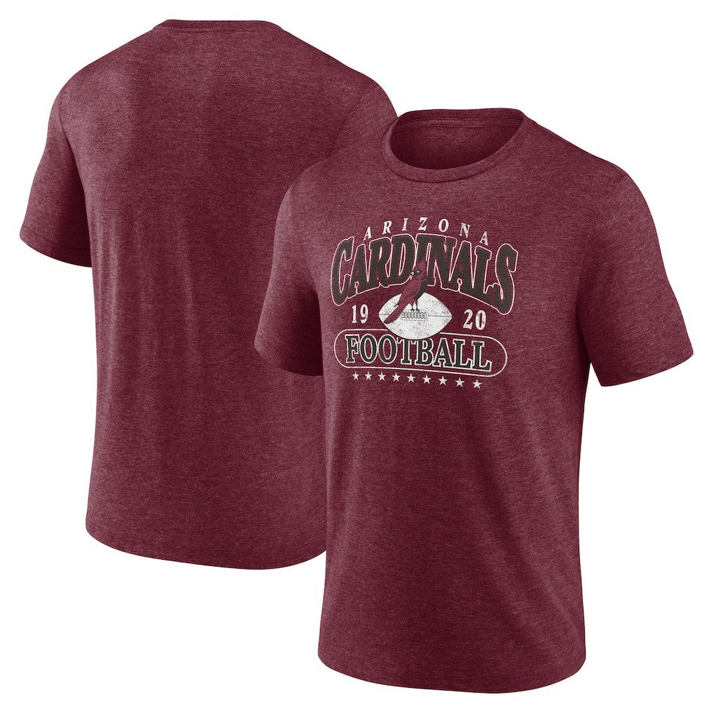 Arizona Cardinals Retro Tri-Blend T-Shirt Heather Cardinal