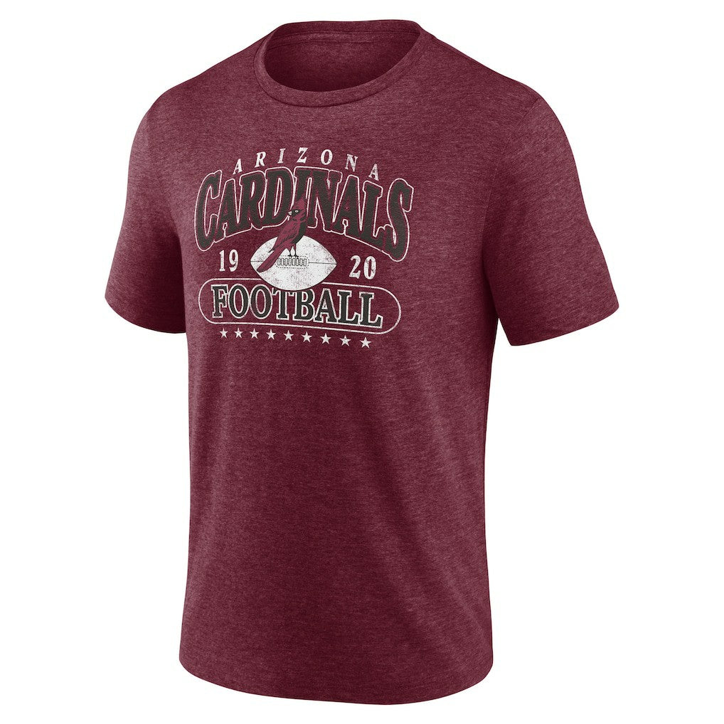 Arizona Cardinals Retro Tri-Blend T-Shirt Heather Cardinal
