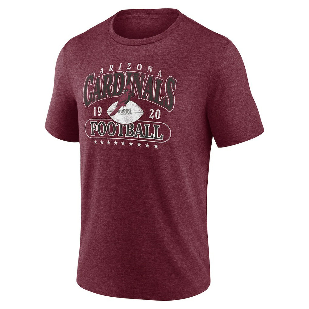 Arizona Cardinals Retro Tri-Blend T-Shirt Heather Cardinal