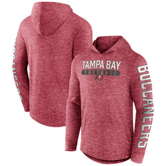 Tampa Bay Buccaneers Pill Stack Long Sleeve Hoodie T-Shirt Heather Red