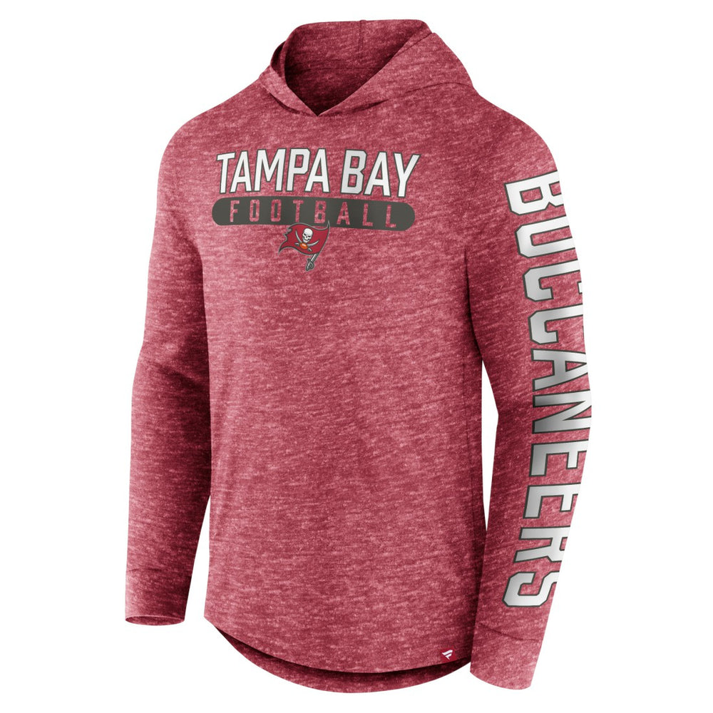 Tampa Bay Buccaneers Pill Stack Long Sleeve Hoodie T-Shirt Heather Red