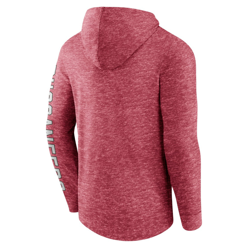 Tampa Bay Buccaneers Pill Stack Long Sleeve Hoodie T-Shirt Heather Red
