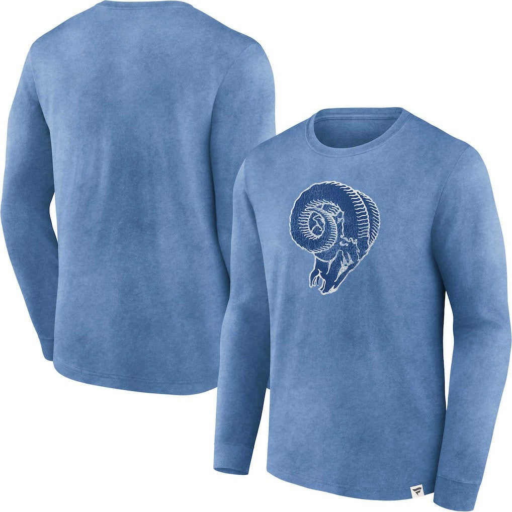 Los Angeles Rams Washed Primary Long Sleeve T-Shirt Heather Royal