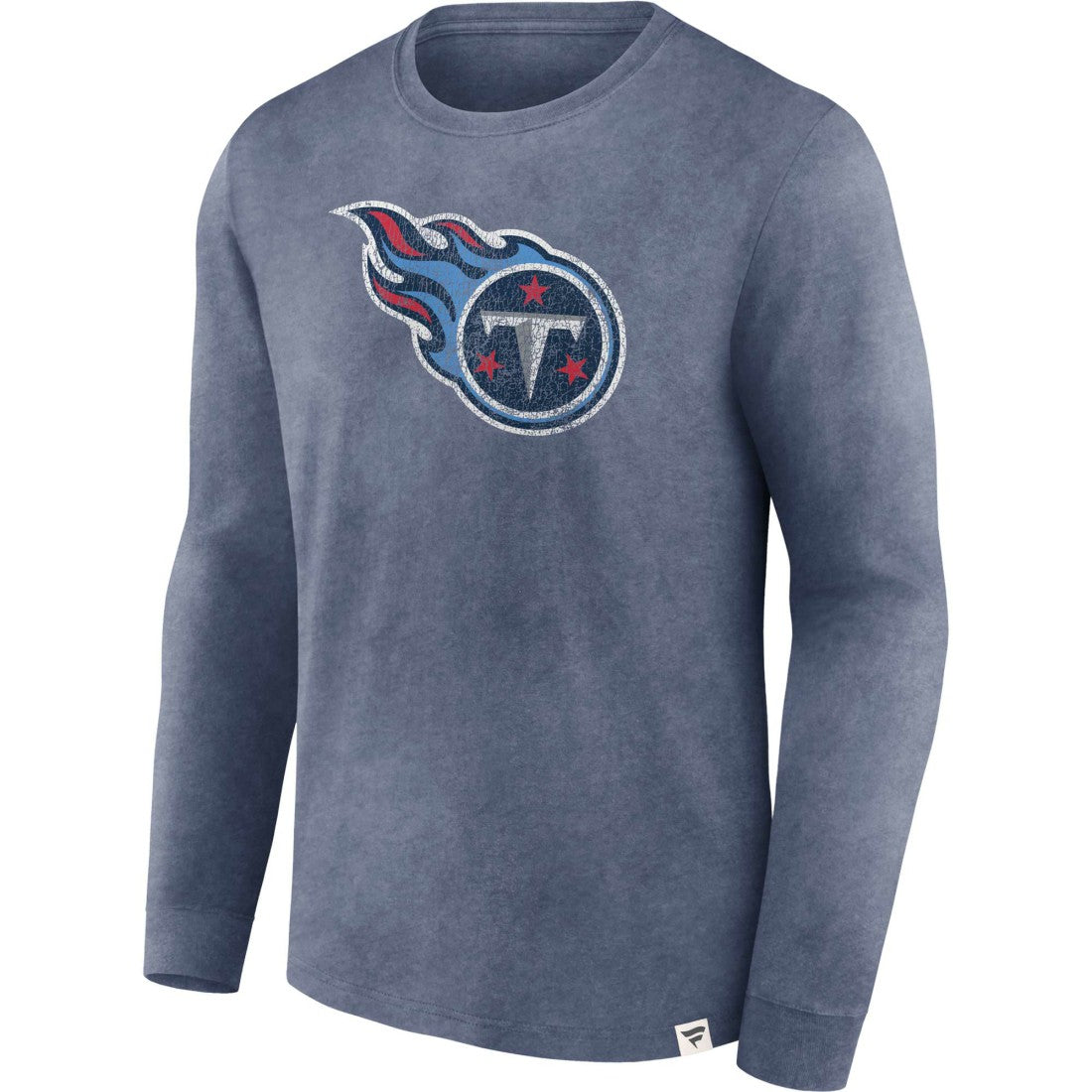 Tennessee Titans Washed Primary Long Sleeve T-Shirt Heather Navy