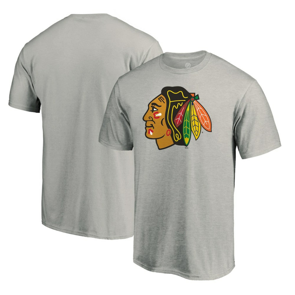 NHL Chicago Blackhawks Logo T-Shirt - Heather Gray