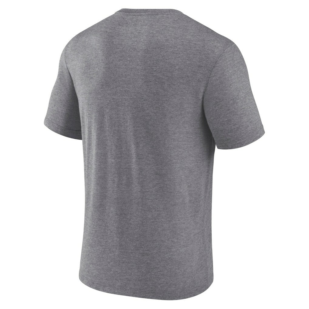 Las Vegas Raiders Warped Block Tri-Blend T-Shirt Heather Gray