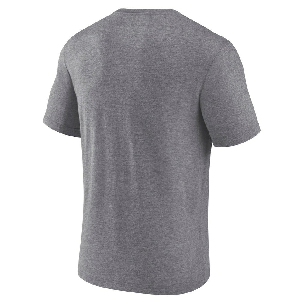Las Vegas Raiders Warped Block Tri-Blend T-Shirt Heather Gray