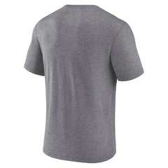 Las Vegas Raiders Warped Block Tri-Blend T-Shirt Heather Gray