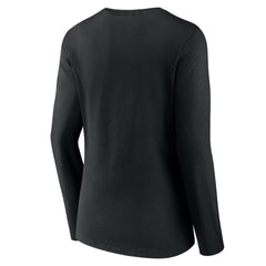 NHL Ottawa Senators Women's Team Logo Long Sleeve V-Neck T-Shirt - Black