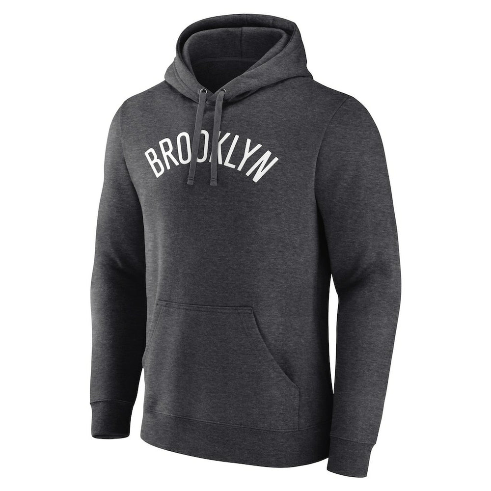 Brooklyn Nets Wordmark Alternate Pullover Hoodie Charcoal