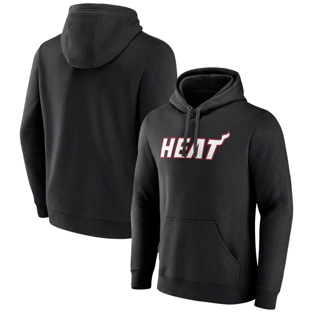 Miami Heat Wordmark Team Logo Pullover Hoodie Black
